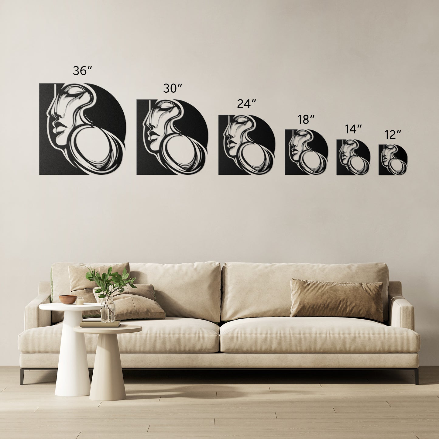 Metal Wall Art (Belle)