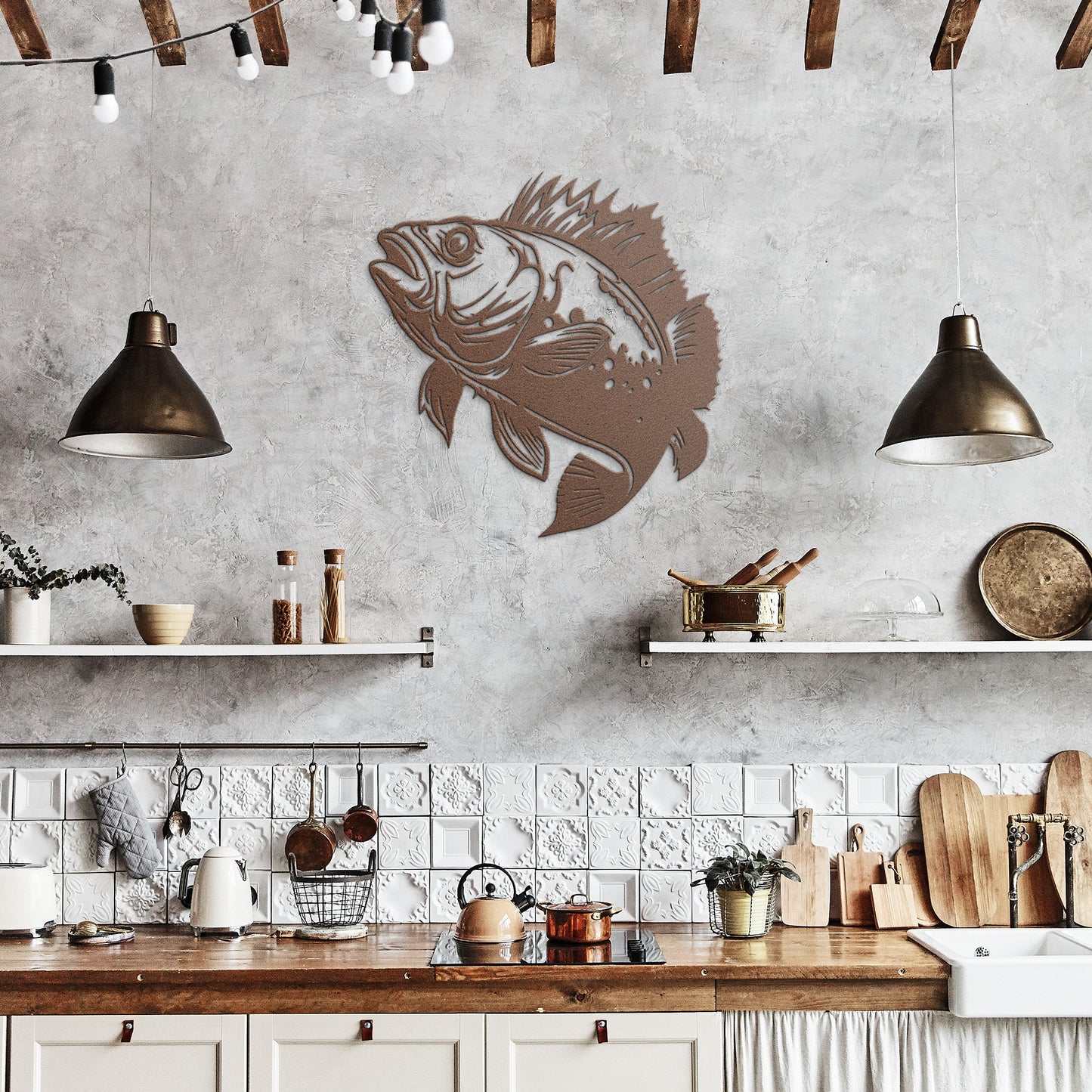 Metal Wall Art (Grouper)