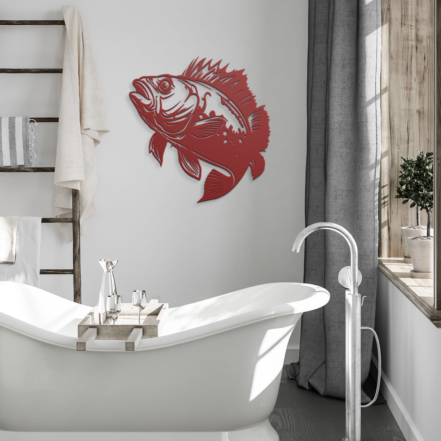 Metal Wall Art (Grouper)