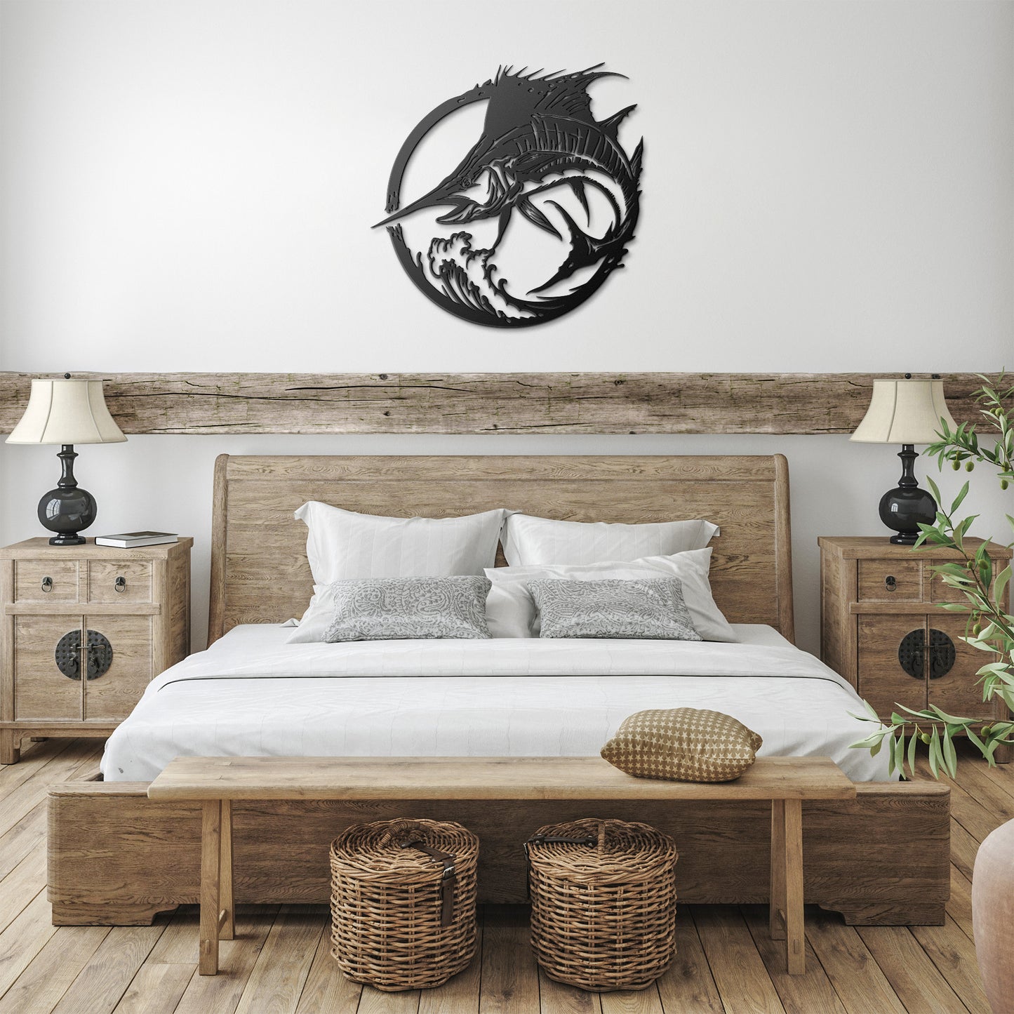 Metal Wall Art (Marlin Framed)