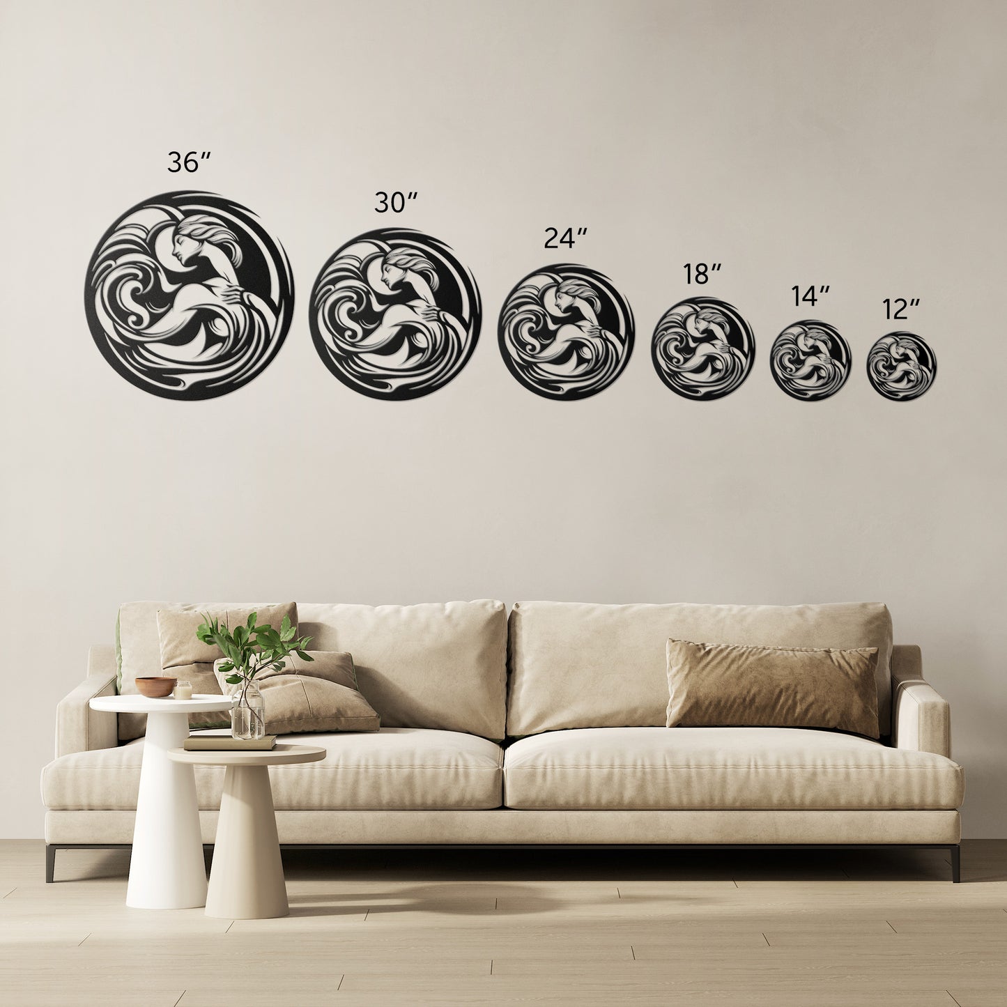 Metal Wall Art (Tides)