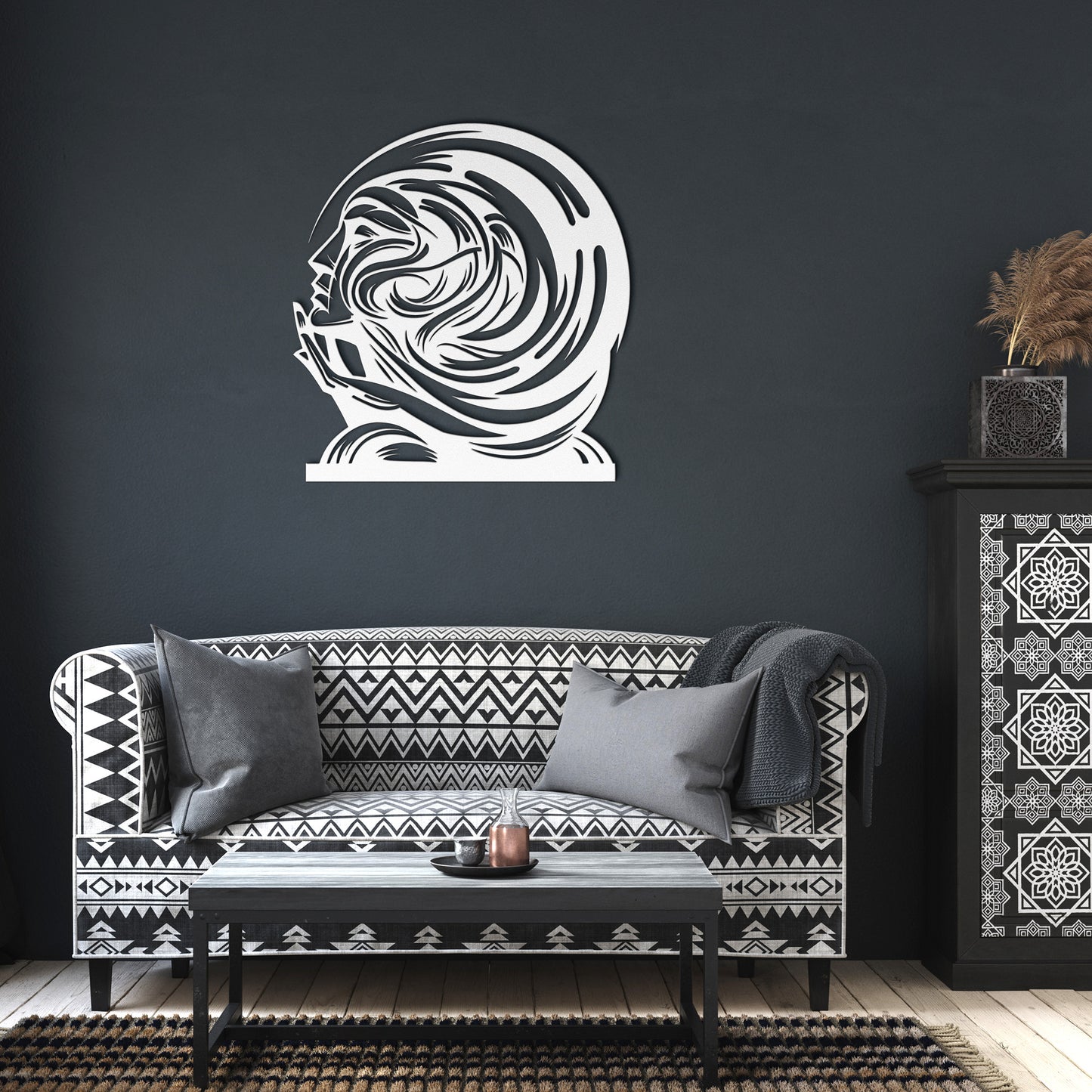 Metal Wall Art (Thinker)