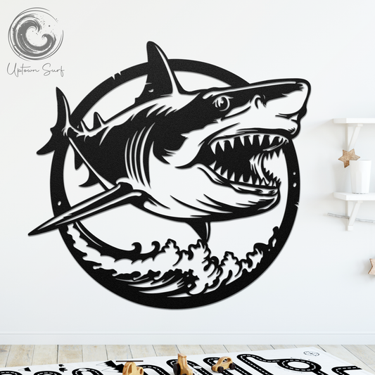 Metal Wall Art (Shark Framed)