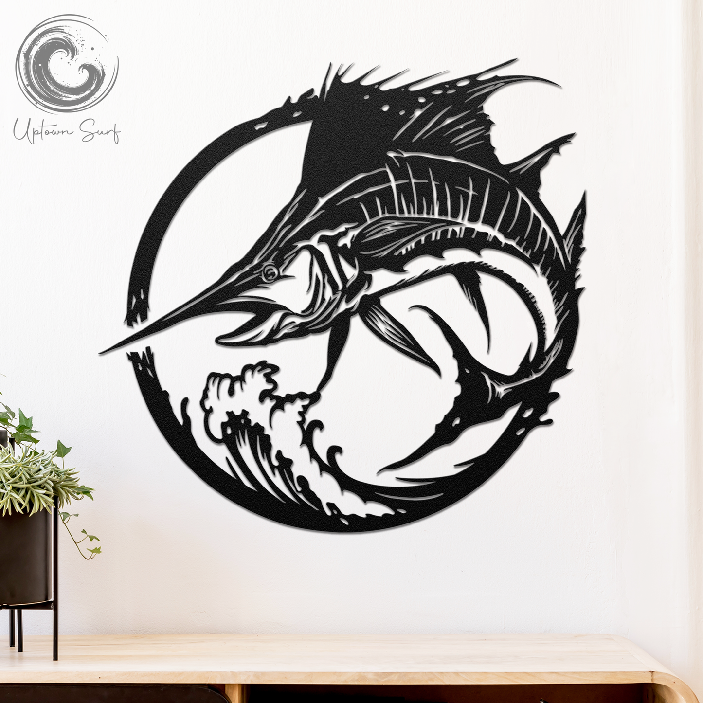 Metal Wall Art (Marlin Framed)