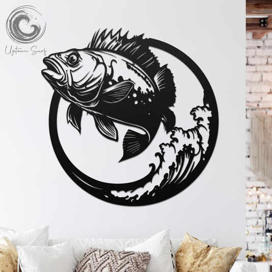 Metal Wall Art (Grouper Framed)